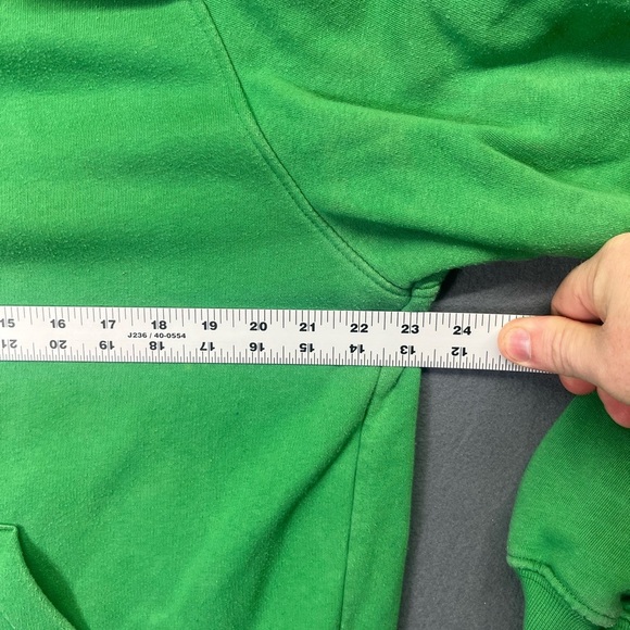 Nike Center Spellout Embroidered Hoodie Sweatshirt Mens L 90s Y2K Vintage 1337 - Picture 6 of 9